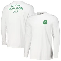 Men's Ahead White Boston Common Golf Berkley Long Sleeve T-Shirt