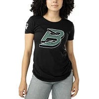 T-shirt noir pour femme avec imprimé Boston Fleet