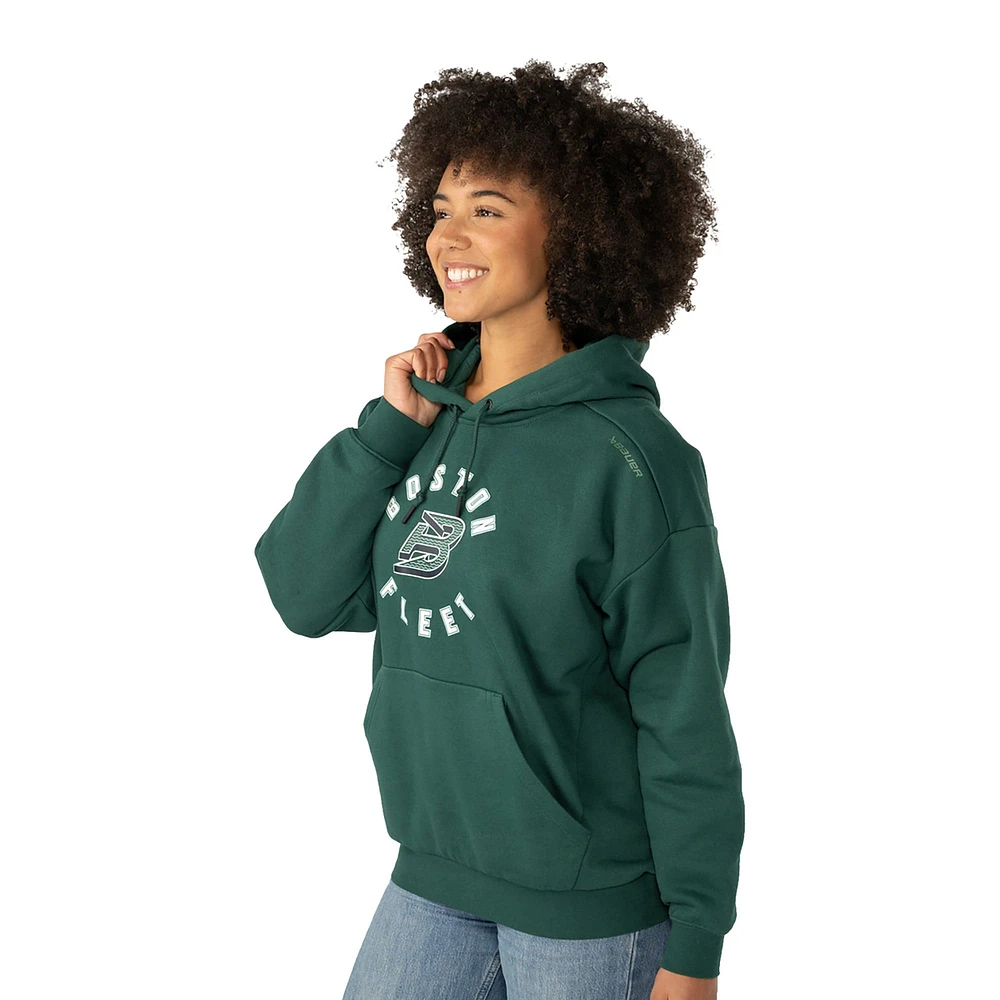 Women's  Green Boston Fleet Ultimate Pullover Hoodie