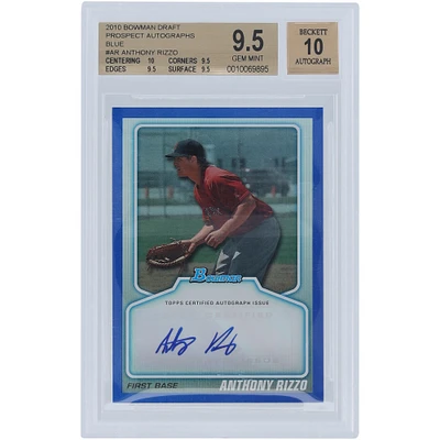 Anthony Rizzo Boston Red Sox Autographié 2010 Bowman Draft Bleu #BPA-AR #104/199 BGS Authentifié 9.5/10 Carte