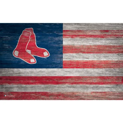 Boston Red Sox 11'' x 19'' Distressed Flag Sign