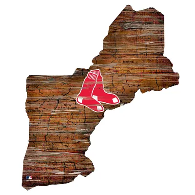 Boston Red Sox 12'' Road Map State Cutout Sign