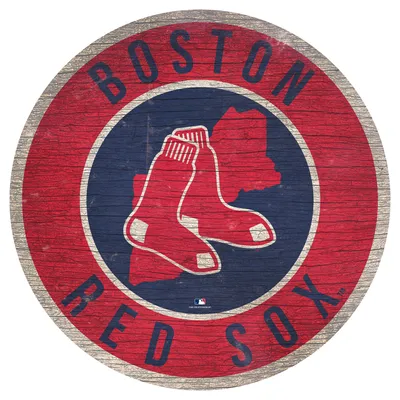 Boston Red Sox 12'' x 12'' State Circle Sign