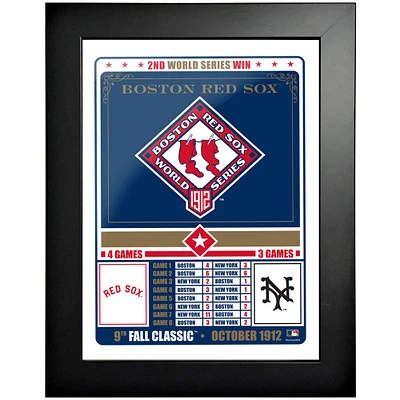 Boston Red Sox - Photo encadrée classique de l'automne 1912 12'' x 16''