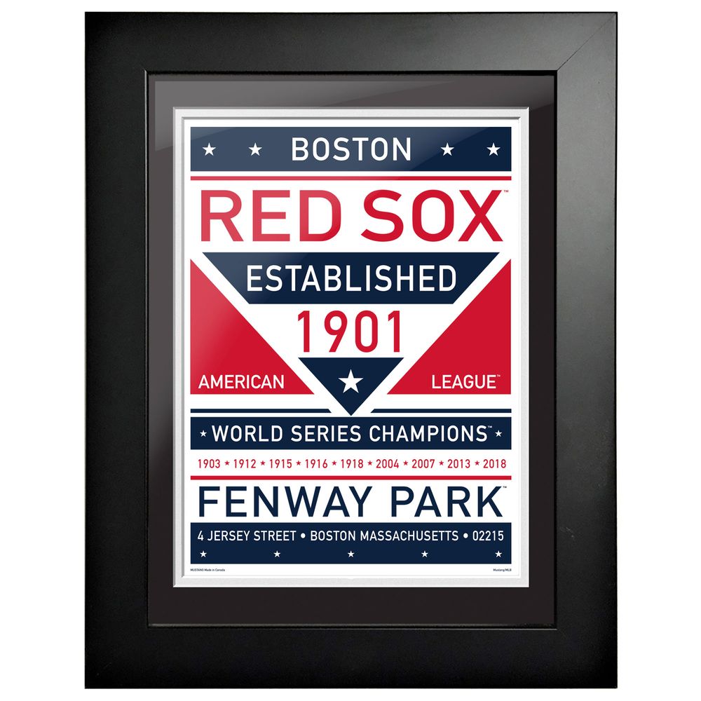 Boston Red Sox - 12'' x 16'' Team Dual Tone Framed Artwork