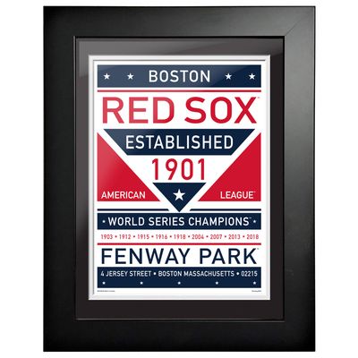Boston Red Sox - 12'' x 16'' Team Dual Tone Framed Artwork