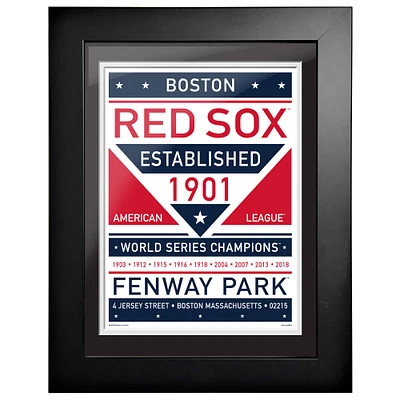 Boston Red Sox - 12'' x 16'' Team Dual Tone Framed Artwork