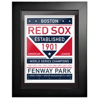 Boston Red Sox - 12'' x 16'' Team Dual Tone Framed Artwork