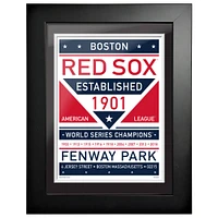 Boston Red Sox - 12'' x 16'' Team Dual Tone Framed Artwork