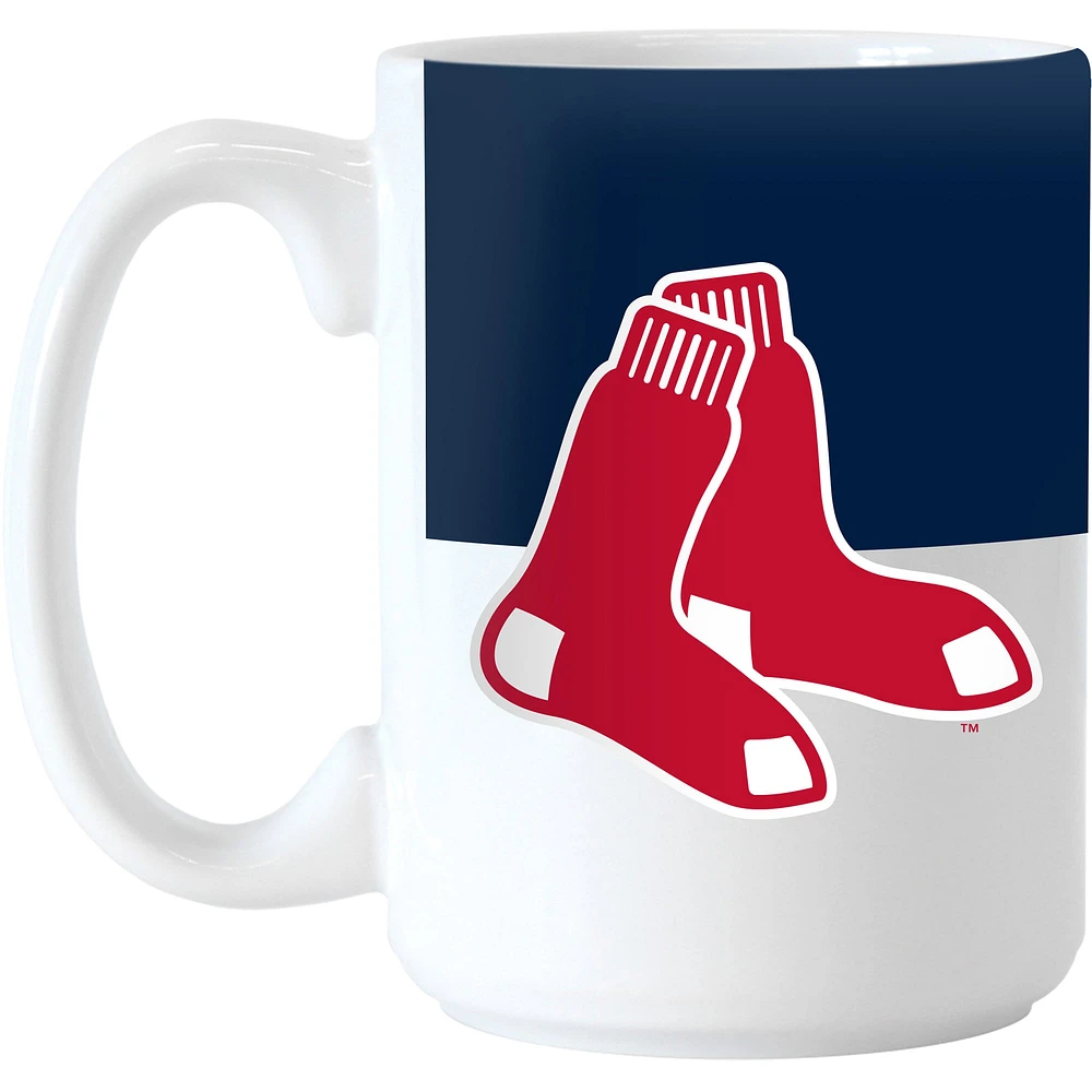 Red Sox de Boston 15 oz. Tasse à blocs de couleurs