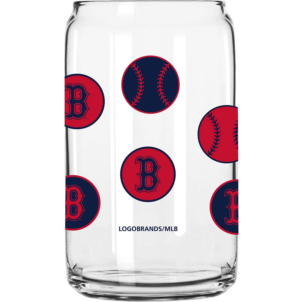 Boston Red Sox 16 oz. Smiley peut verre