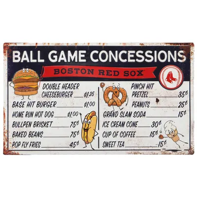 Boston Red Sox 17'' x 10'' Team Metal Concession Sign