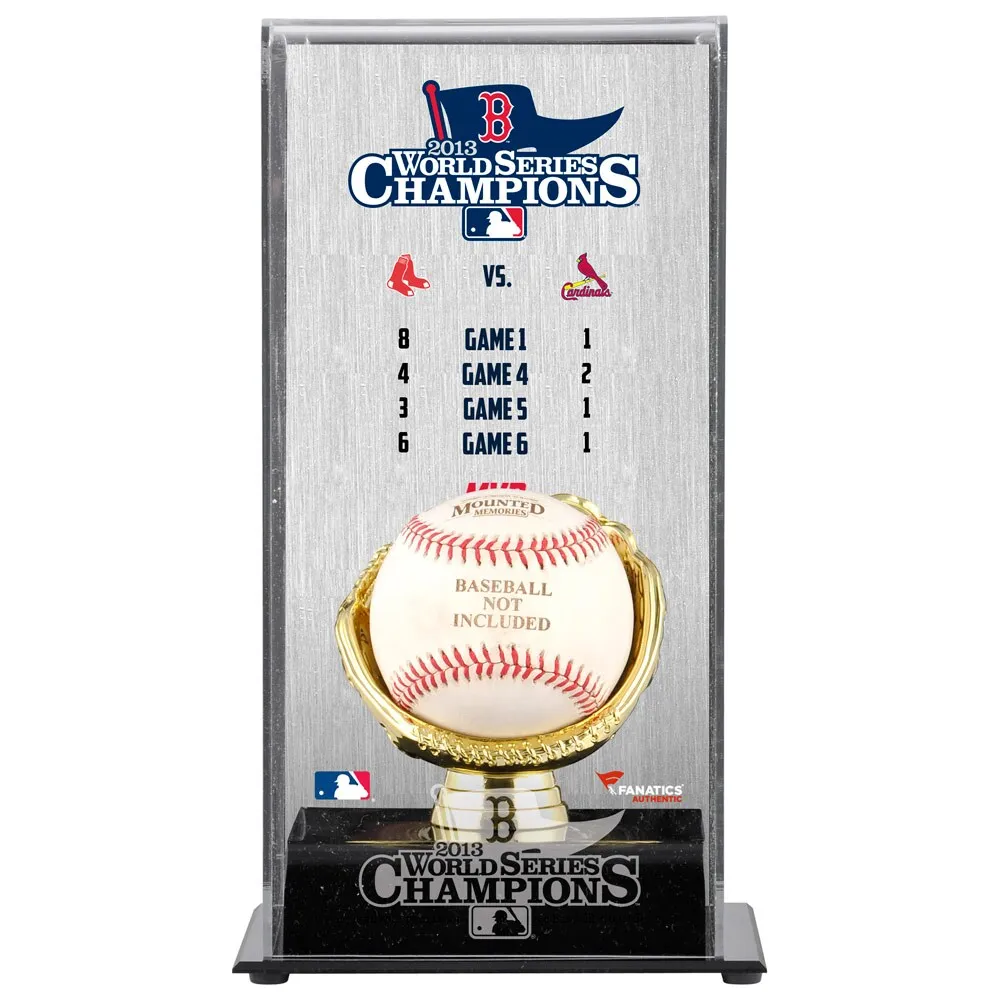 Ironisk strømper deadlock Lids Boston Red Sox Fanatics Authentic 2013 MLB World Series Champions Gold  Glove Logo Baseball Display Case | Brazos Mall
