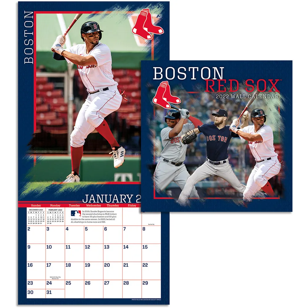 Mini calendrier mural Boston Red Sox 2022