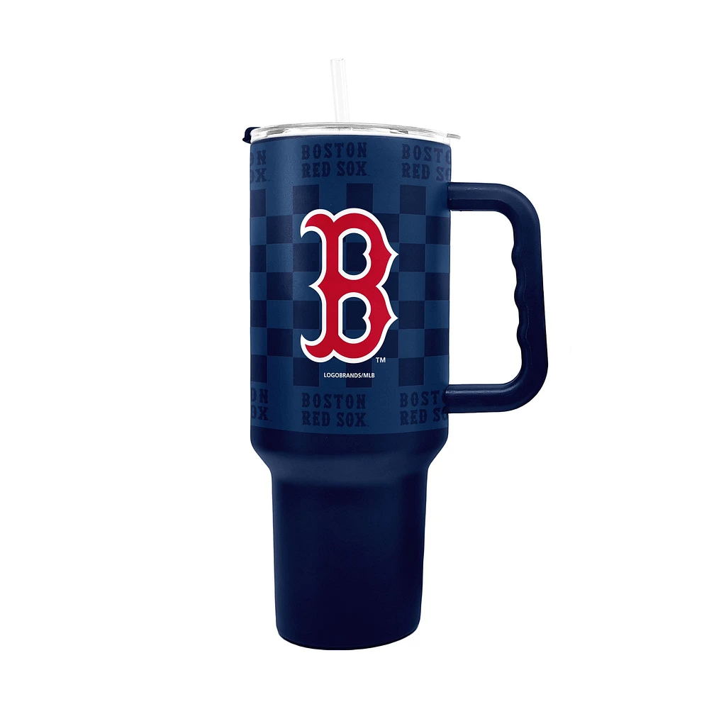 Verre à damier en acier inoxydable de 40 oz des Red Sox de Boston