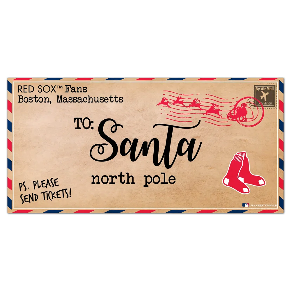 Boston Red Sox 6'' x 12'' Letter to Santa Sign