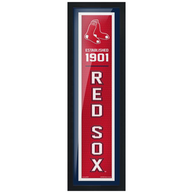 Red Sox de Boston - 6'' x 22'' Œuvre d'art encadrée établie