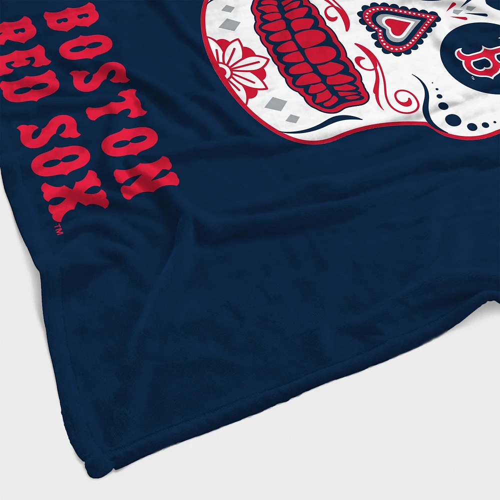 Couverture polaire Sugar Skull 60'' x 70'' Boston Red Sox