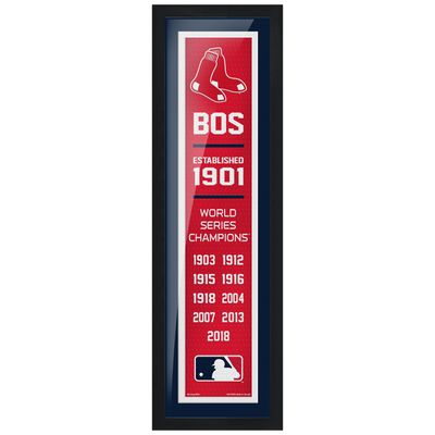 Boston Red Sox 9-Time World Series Champions - 6'' x 22'' Empire Framed Artwork