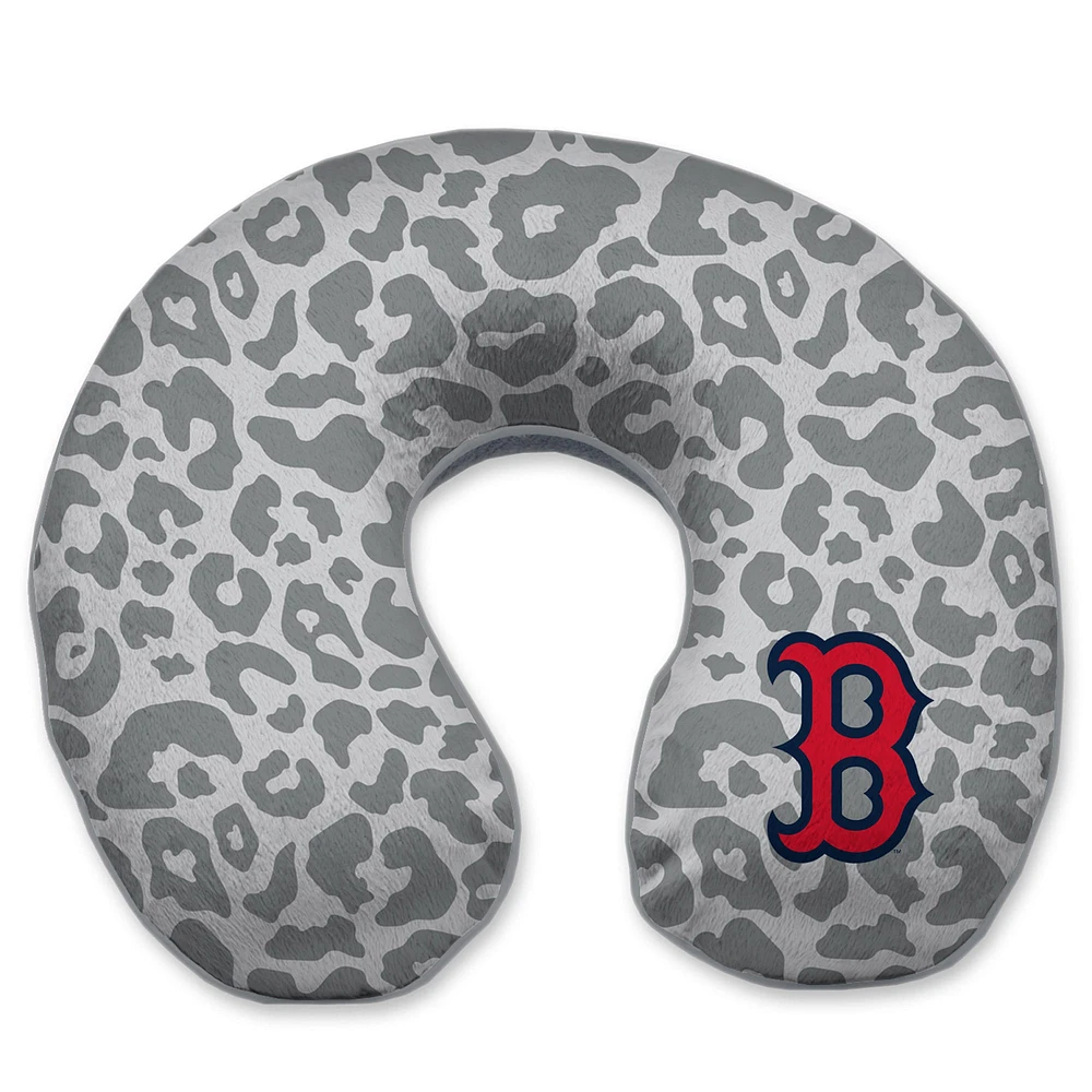 Oreiller de voyage en mousse viscoélastique Boston Red Sox à imprimé guépard