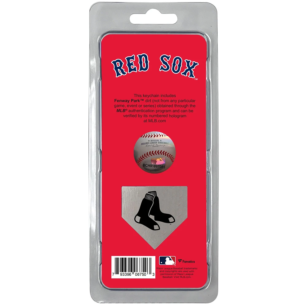 Porte-clés en terre des Red Sox de Boston - Rempli de terre utilisée lors d'un match à domicile