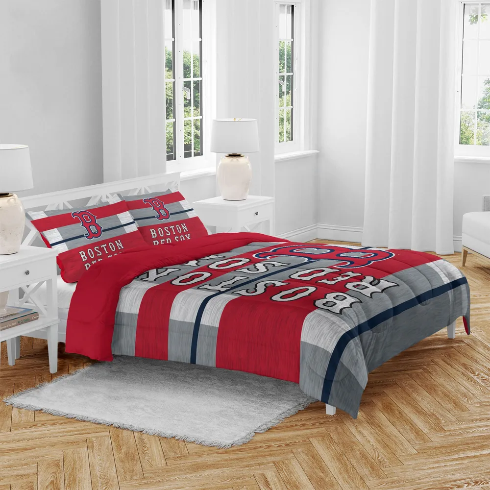 Boston Red Sox Heathered Stripe 3-Piece Full/Queen Bed Set
