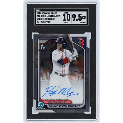 Braden Montgomery Boston Red Sox autographié 2024 Bowman Draft Chrome Prospect Autograph #CPA-BM SGC Authentifié 9.5/10 Carte