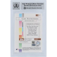 V106832 RedSox Carl Yastrzemski Boston Red Sox Autographié 2003 Topps Gallery Artifacts Bat Relic #AR-CY Beckett Fanatics Witnessed Authenticated 10 Card Carl Yastrzemski AUT TPP TRADING CARDS 45666 AUTTRC CA01B00129 #9