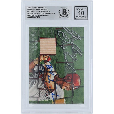 V106832 RedSox Carl Yastrzemski Boston Red Sox Autographié 2003 Topps Gallery Originals Bat Relic #GO-CY Beckett Fanatics Witnessed Authenticated 10 Card Carl Yastrzemski AUT TPP TRADING CARDS 45666 AUTTRC CA01B00130 #10