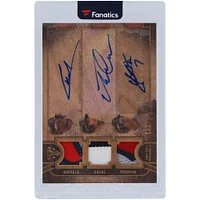 Carte Triple Relic 4 couleurs Topps Triple Threads 2024 autographiée par Ceddanne Rafaela, Triston Casas et Masataka Yoshida des Boston Red Sox #ARC-RCY #1/1