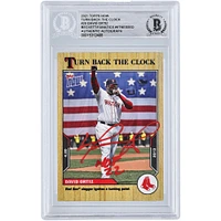 David Ortiz Boston Red Sox a autographié la carte Topps 2021 maintenant n° 20 Beckett Fanatics Witnessed Authenticed Card avec l'inscription "HOF 22"