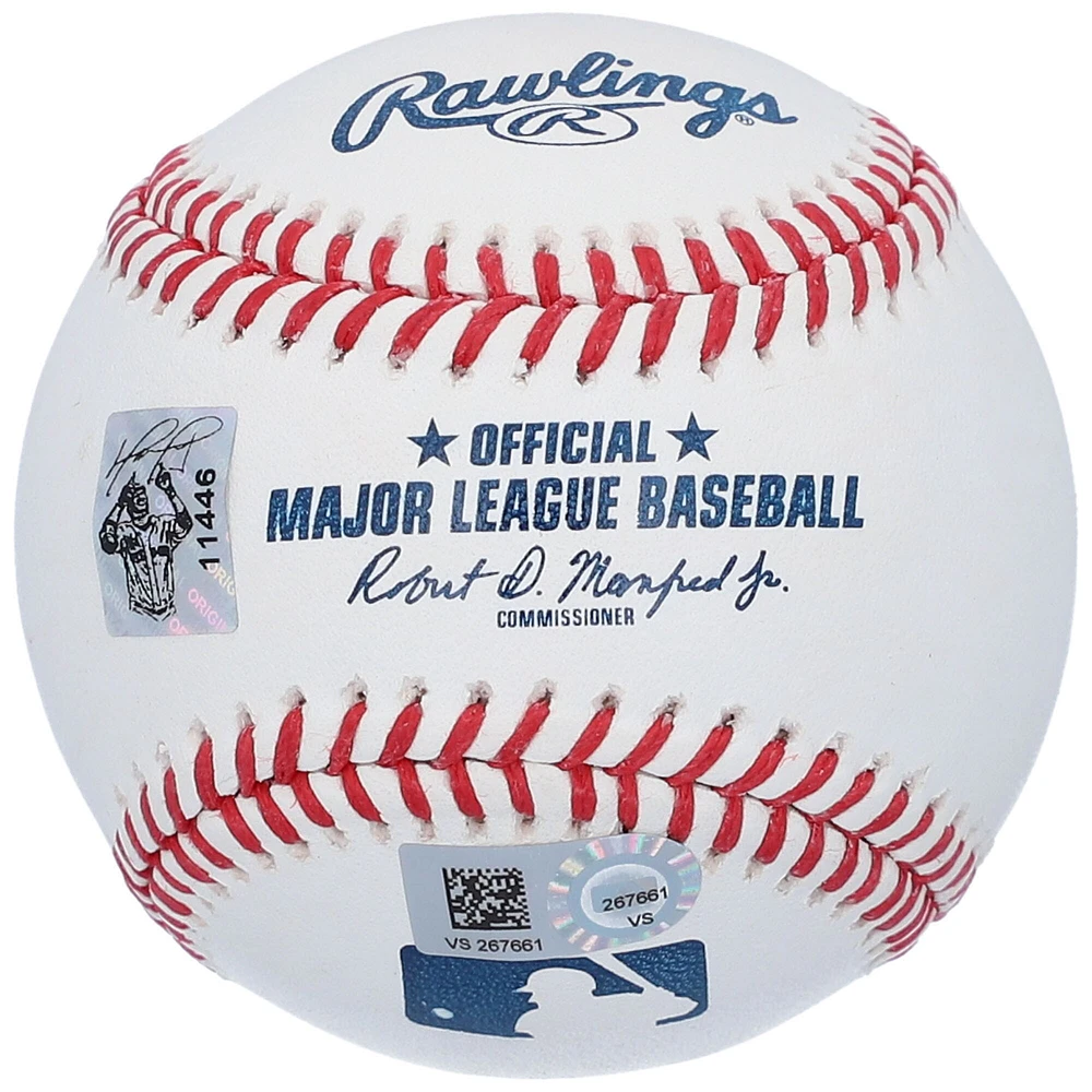 Baseball autographié par David Ortiz des Boston Red Sox avec l'inscription « 3x WS Champ »