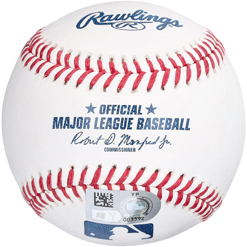 Baseball autographié par David Ortiz des Red Sox de Boston avec l'inscription « This Is Our F'N City »