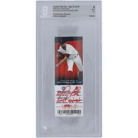Billet autographié par David Ortiz des Boston Red Sox avec l'inscription « Last Career HR » - BAS Authenticated Graded 9