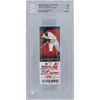 Billet autographié par David Ortiz des Boston Red Sox avec l'inscription « Last Career HR » - BAS Authenticated Graded 9