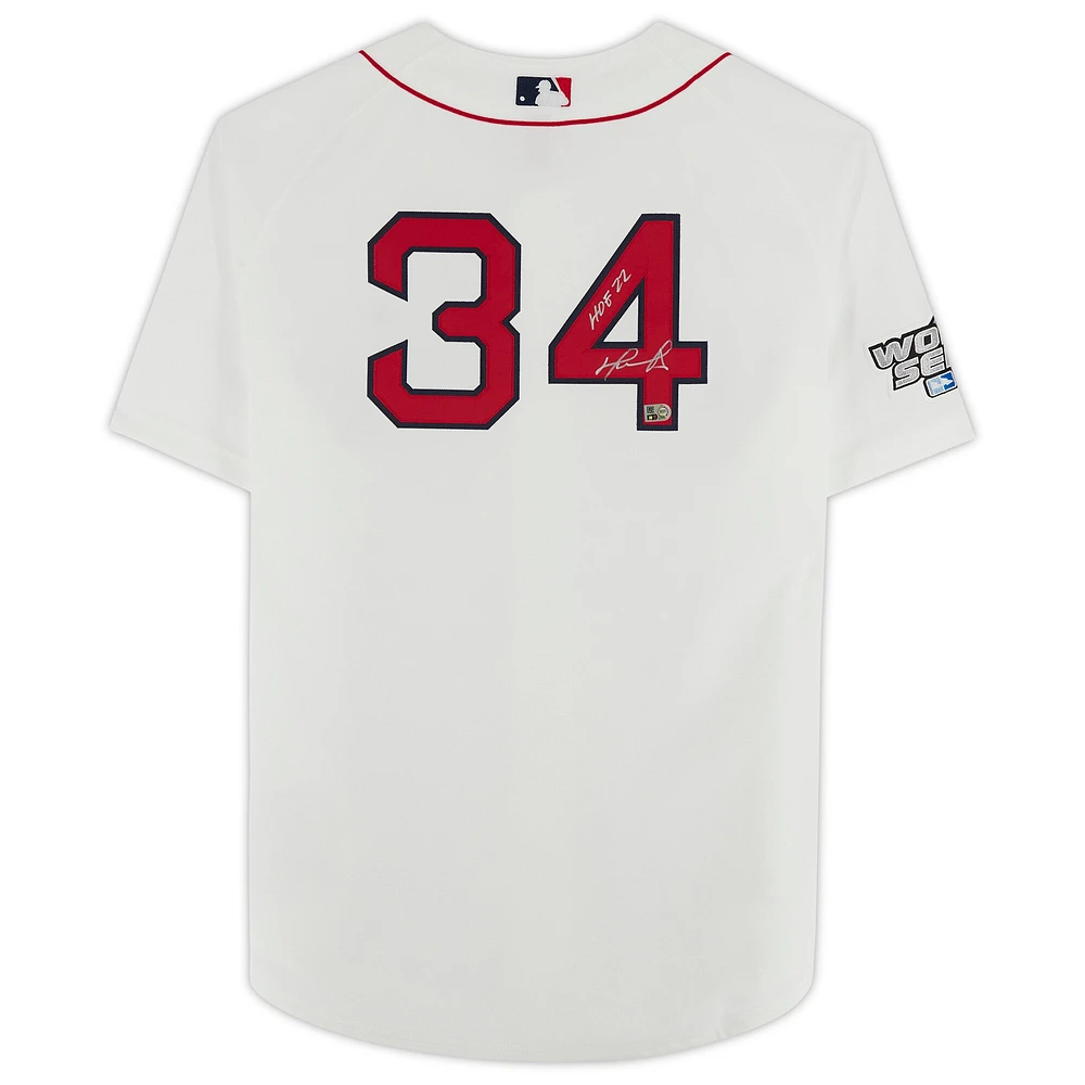 Maillot authentique autographié par David Ortiz des Boston Red Sox avec Mitchell & Ness et inscription « HOF 22 »