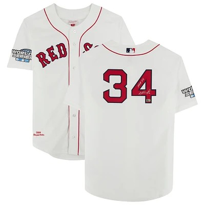 Maillot authentique autographié par David Ortiz des Boston Red Sox avec Mitchell & Ness et inscription « HOF 22 »