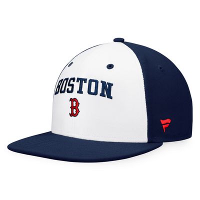 FBC REDSOX NAVY WHITE MLB ICONIC COLOR BLOCKED FITTED CAN HATMENHIC