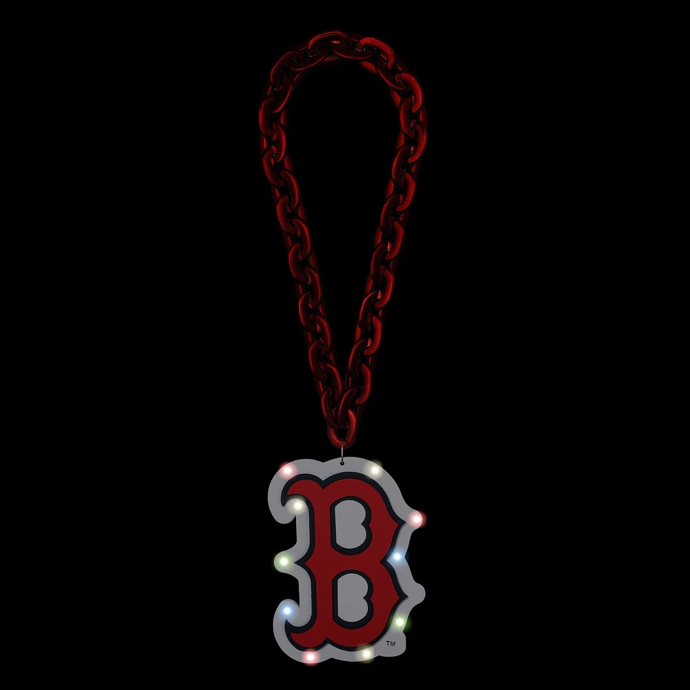 Chaîne de fans avec grand logo lumineux des Red Sox de Boston FOCO