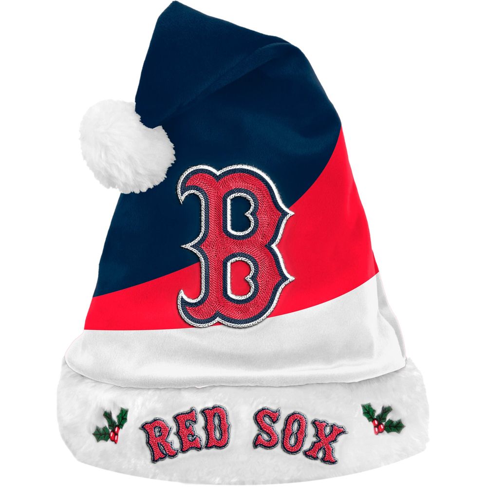 FOCO Boston Red Sox Logo Colorblock Santa Hat