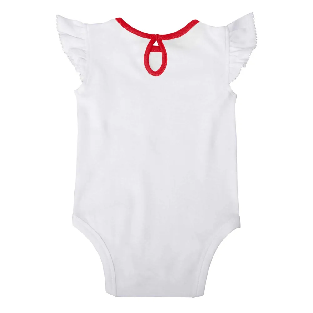 Outerstuff Newborn & Infant White St. Louis Cardinals Three-Piece Play Ball Raglan Bodysuit Booties & Bib Set