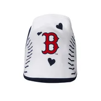 Girls Infant White/Navy Boston Red Sox Sweet Spot Three-Piece Bodysuit Skirt & Booties Set