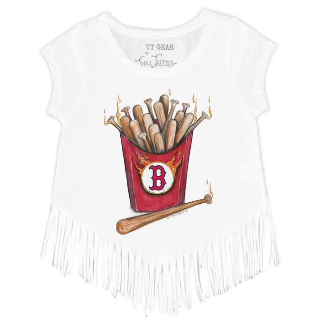 Youth Tiny Turnip White Boston Red Sox Girl Teddy T-Shirt Size: Medium