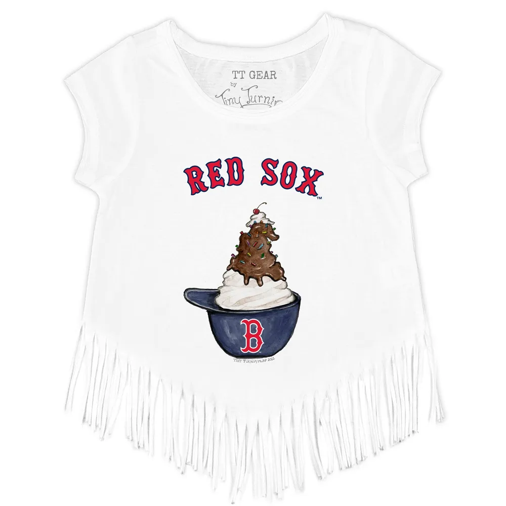 Boston Red Sox Tiny Turnip Girls Toddler Astronaut Fringe T-Shirt