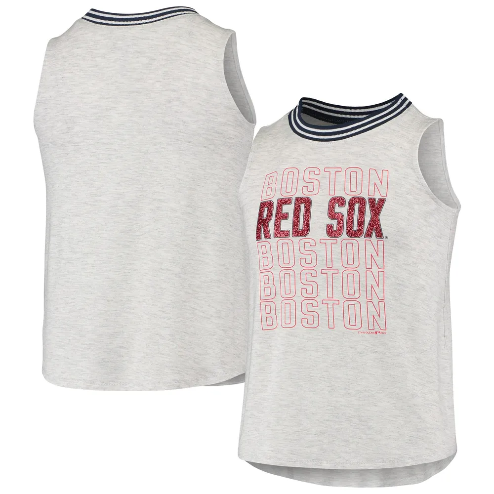 Boston Red Sox New Era Women's Pinstripe Jersey Tank Top - White/Red