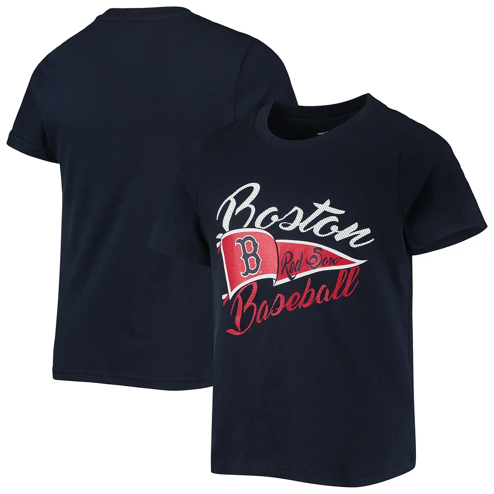 T-shirt bleu marine pour jeunes filles de l'équipe des Red Sox Boston Fly The Flag