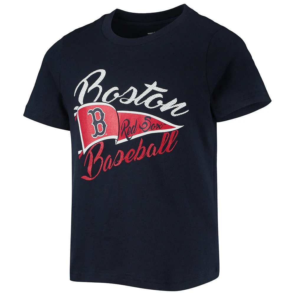 T-shirt bleu marine pour jeunes filles de l'équipe des Red Sox Boston Fly The Flag