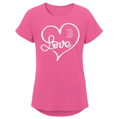 Boston Red Sox Girls Youth Lovely T-Shirt - Pink