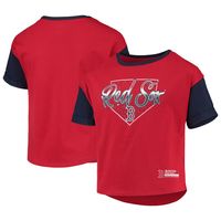 Girls Youth Red Boston Sox Bleachers T-Shirt