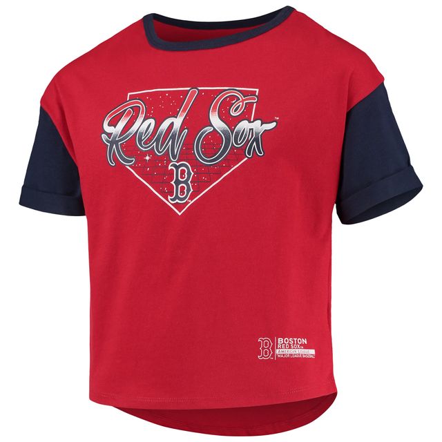 T-shirt rouge pour jeunes filles, gradins des Red Sox de Boston